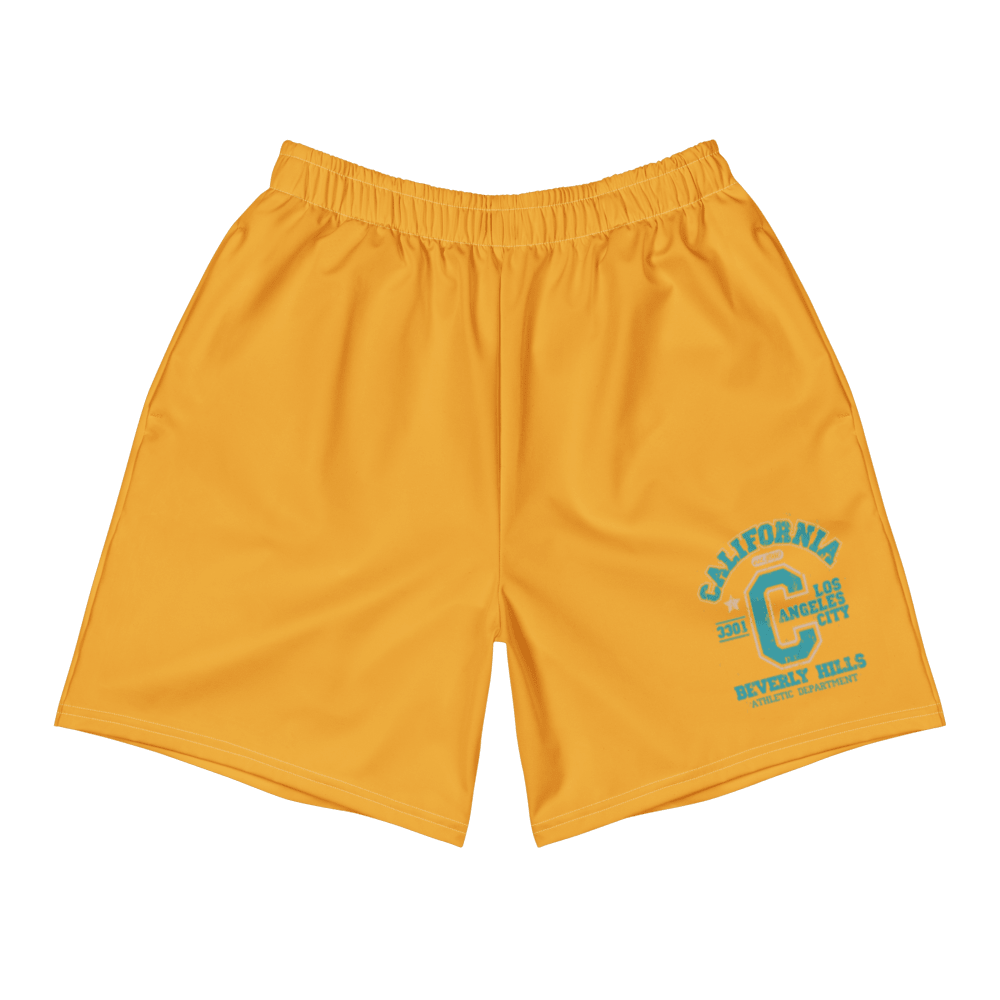 California Print Unisex Athletic Long Shorts - Chinchilla Choons